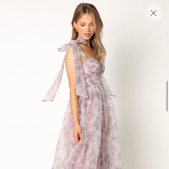 Petal & Pup Floret Midi Dress - Dark Purple SMALL - Picture 1 of 6